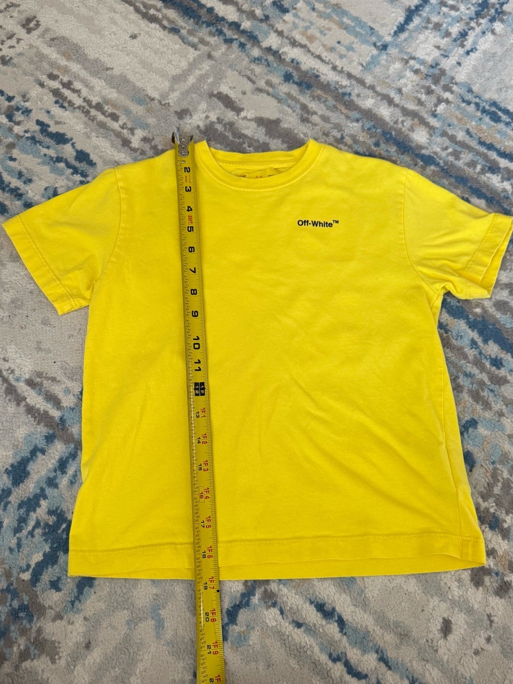 Off-White kids Yellow Crewneck T-Shirt